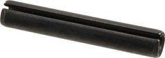 Made in USA - 1/2" Diam x 3" Long Slotted Spring Pin - Grade 1070-1090 Alloy Steel, Black Oxide Finish - Exact Tool & Supply