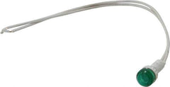 ACI - 24 V Green Lens Indicating Light - Round Lens, Leads Connector, 31.6" OAL x 13.5" Wide - Exact Tool & Supply