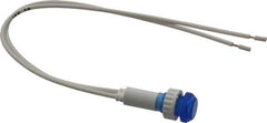 ACI - 12 V Blue Lens Indicating Light - Round Lens, Leads Connector, 31.6" OAL x 13.5" Wide - Exact Tool & Supply
