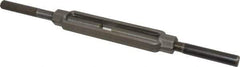 Made in USA - 3,500 Lb Load Limit, 5/8" Thread Diam, 6" Take Up, Steel Stub & Stub Turnbuckle - 7-7/8" Body Length, 7/8" Neck Length, 15" Closed Length - Exact Tool & Supply