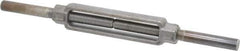 Made in USA - 5,200 Lb Load Limit, 3/4" Thread Diam, 6" Take Up, Steel Stub & Stub Turnbuckle - 8-1/4" Body Length, 1-1/16" Neck Length, 16" Closed Length - Exact Tool & Supply