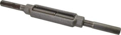 Made in USA - 10,000 Lb Load Limit, 1" Thread Diam, 6" Take Up, Steel Stub & Stub Turnbuckle - 8-3/4" Body Length, 1-3/8" Neck Length, 18" Closed Length - Exact Tool & Supply