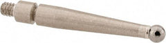 Mitutoyo - 2mm Ball Diam, Carbide, Ball Test Indicator Contact Point - 0.79" Contact Point Length, Use with Mitutoyo 513 Series Dial Test Indicators - Exact Tool & Supply