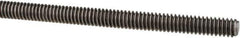 Made in USA - 1/4-20 UNC (Coarse), 3' Long, Low Carbon Steel Threaded Rod - Oil Finish Finish, Right Hand Thread - Exact Tool & Supply