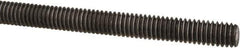 Made in USA - 5/16-18 UNC (Coarse), 3' Long, Low Carbon Steel Threaded Rod - Oil Finish Finish, Right Hand Thread - Exact Tool & Supply