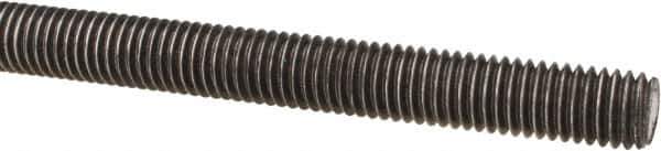 Made in USA - 1/2-13 UNC (Coarse), 3' Long, Low Carbon Steel Threaded Rod - Oil Finish Finish, Right Hand Thread - Exact Tool & Supply