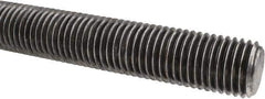 Made in USA - 1-8 UNC (Coarse), 3' Long, Low Carbon Steel Threaded Rod - Oil Finish Finish, Right Hand Thread - Exact Tool & Supply