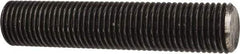 Made in USA - 1-1/2-6 UNC (Coarse), 3' Long, Low Carbon Steel Threaded Rod - Oil Finish Finish, Right Hand Thread - Exact Tool & Supply