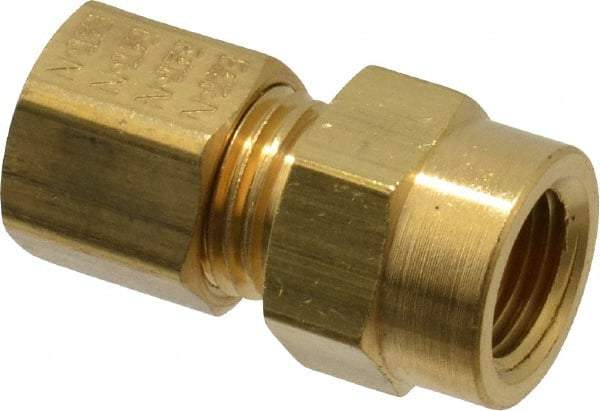 Eaton - 1/4" OD, Female Connector - Comp x FNPT Ends - Exact Tool & Supply
