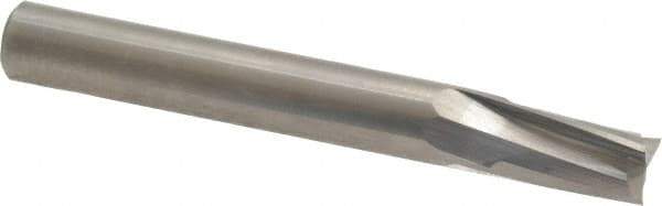 Onsrud - 3/8" Cutting Diam x 5/8" Length of Cut, 3 Flute, Upcut Spiral Router Bit - Uncoated, Right Hand Cut, Solid Carbide, 3" OAL x 3/8" Shank Diam, Three Edge, 10° Helix Angle - Exact Tool & Supply