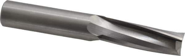 Onsrud - 3/4" Cutting Diam x 2-1/8" Length of Cut, 3 Flute, Upcut Spiral Router Bit - Uncoated, Right Hand Cut, Solid Carbide, 5" OAL x 3/4" Shank Diam, Three Edge, 10° Helix Angle - Exact Tool & Supply