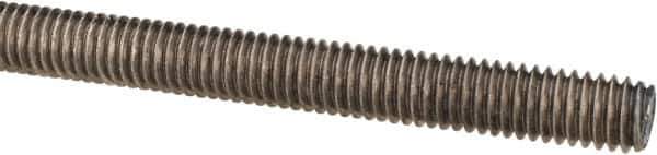 Made in USA - 3/8-16 UNC (Coarse), 3' Long, Stainless Steel Threaded Rod - Right Hand Thread - Exact Tool & Supply