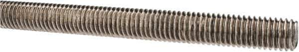 Made in USA - 1/2-13 UNC (Coarse), 3' Long, Stainless Steel Threaded Rod - Right Hand Thread - Exact Tool & Supply
