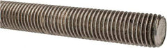 Made in USA - 7/8-9 UNC (Coarse), 3' Long, Stainless Steel Threaded Rod - Right Hand Thread - Exact Tool & Supply