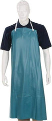Ansell - 33 x 49" Bib Apron - PVC, Green - Exact Tool & Supply