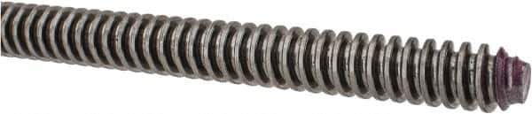 Keystone Threaded Products - 5/8-6 Acme, 3' Long, Low Carbon Steel General Purpose Acme Threaded Rod - Oil Finish Finish, Right Hand Thread, 2G Fit - Exact Tool & Supply