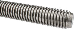 Keystone Threaded Products - 1-1/4-5 Acme, 3' Long, Low Carbon Steel General Purpose Acme Threaded Rod - Oil Finish Finish, Right Hand Thread, 2G Fit - Exact Tool & Supply