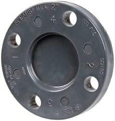 Value Collection - 2" Pipe, 5-15/16" OD, PVC Blind Pipe Flange - Schedule 80, Gray - Exact Tool & Supply
