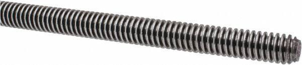 Keystone Threaded Products - 1/2-10 Acme, 6' Long, Low Carbon Steel General Purpose Acme Threaded Rod - Oil Finish Finish, Right Hand Thread, 2G Fit - Exact Tool & Supply