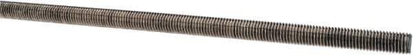 Made in USA - 1/4-28 UNF (Fine), 3' Long, Stainless Steel Threaded Rod - Right Hand Thread - Exact Tool & Supply