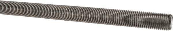 Made in USA - 7/16-20 UNF (Fine), 3' Long, Stainless Steel Threaded Rod - Right Hand Thread - Exact Tool & Supply