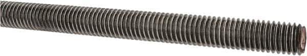 Value Collection - 1/2-13 UNC (Coarse), 3' Long, Alloy Steel Threaded Rod - Plain Finish, Right Hand Thread - Exact Tool & Supply