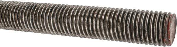Value Collection - 7/8-9 UNC (Coarse), 3' Long, Alloy Steel Threaded Rod - Plain Finish, Right Hand Thread - Exact Tool & Supply