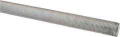Made in USA - 5/8-18 UNF (Fine), 3' Long, Low Carbon Steel Threaded Rod - Zinc-Plated Finish, Right Hand Thread - Exact Tool & Supply
