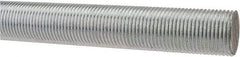 Made in USA - 3/4-16 UNF (Fine), 3' Long, Low Carbon Steel Threaded Rod - Zinc-Plated Finish, Right Hand Thread - Exact Tool & Supply