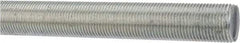 Made in USA - 7/8-14 UNF (Fine), 3' Long, Low Carbon Steel Threaded Rod - Zinc-Plated Finish, Right Hand Thread - Exact Tool & Supply