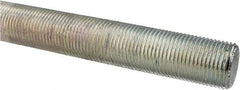 Made in USA - 1-12 UNF (Fine), 3' Long, Low Carbon Steel Threaded Rod - Zinc-Plated Finish, Right Hand Thread - Exact Tool & Supply