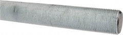 Made in USA - 1-14 UNF (Fine), 3' Long, Low Carbon Steel Threaded Rod - Zinc-Plated Finish, Right Hand Thread - Exact Tool & Supply