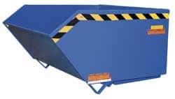 Vestil - 6,000 Lb Load Capacity, 1 1/2 Cu Yd, Steel Self-Dumping Hopper - 48-7/8" Wide x 51-13/16" Long x 40-1/4" High, Powder Coat Blue - Exact Tool & Supply