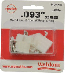 Molex - 4 Circuit, 4 AWG, 0.093 Inch Pin Diameter, Modular Receptacle Plug Connector Package - RoHS Compliant - Exact Tool & Supply