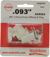 Molex - 2 Circuit, 2 AWG, 0.093 Inch Pin Diameter, Modular Receptacle Plug Connector Package - RoHS Compliant - Exact Tool & Supply