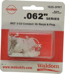 Molex - 3 Circuit, 3 AWG, 0.062 Inch Pin Diameter, Modular Receptacle Plug Connector Package - RoHS Compliant - Exact Tool & Supply
