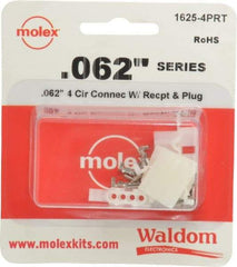 Molex - 4 Circuit, 4 AWG, 0.062 Inch Pin Diameter, Modular Receptacle Plug Connector Package - RoHS Compliant - Exact Tool & Supply