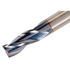 Iscar - 7mm, 20mm LOC, 7mm Shank Diam, 60mm OAL, 3 Flute, Solid Carbide Square End Mill - Single End, TiAlN Finish, Spiral Flute, 38° Helix, Right Hand Cut, Right Hand Flute - Exact Tool & Supply