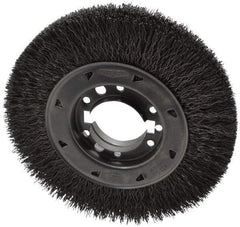 Osborn - 8" OD, 2" Arbor Hole, Crimped Steel Wheel Brush - 1-1/2" Face Width, 1-1/2" Trim Length, 0.02" Filament Diam, 4,500 RPM - Exact Tool & Supply