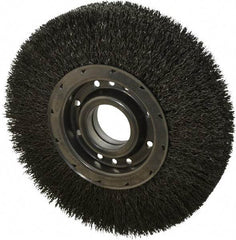 Osborn - 10" OD, 2" Arbor Hole, Crimped Steel Wheel Brush - 2" Face Width, 2-1/8" Trim Length, 0.02" Filament Diam, 3,600 RPM - Exact Tool & Supply