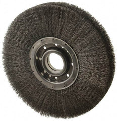 Osborn - 12" OD, 2" Arbor Hole, Crimped Steel Wheel Brush - 2" Face Width, 3-1/4" Trim Length, 0.0118" Filament Diam, 3,600 RPM - Exact Tool & Supply