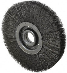 Osborn - 12" OD, 2" Arbor Hole, Crimped Steel Wheel Brush - 2" Face Width, 2-1/8" Trim Length, 0.014" Filament Diam, 3,600 RPM - Exact Tool & Supply