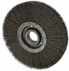 Osborn - 12" OD, 2" Arbor Hole, Crimped Steel Wheel Brush - 2" Face Width, 3-1/4" Trim Length, 0.02" Filament Diam, 3,600 RPM - Exact Tool & Supply
