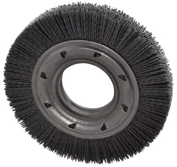 Osborn - 6" OD, 2" Arbor Hole, Crimped Nylon Wheel Brush - 7/8" Face Width, 1-1/16" Trim Length, 6,000 RPM - Exact Tool & Supply