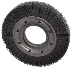 Osborn - 6" OD, 2" Arbor Hole, Crimped Nylon Wheel Brush - 7/8" Face Width, 1-1/16" Trim Length, 6,000 RPM - Exact Tool & Supply