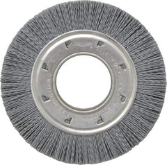 Osborn - 6" OD, 2" Arbor Hole, Crimped Nylon Wheel Brush - 7/8" Face Width, 1-1/16" Trim Length, 6,000 RPM - Exact Tool & Supply