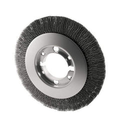 Osborn - 8" OD, 2" Arbor Hole, Crimped Nylon Wheel Brush - 7/8" Face Width, 1-1/2" Trim Length, 4,500 RPM - Exact Tool & Supply