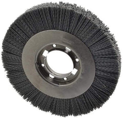 Osborn - 8" OD, 2" Arbor Hole, Crimped Nylon Wheel Brush - 7/8" Face Width, 1-1/2" Trim Length, 4,500 RPM - Exact Tool & Supply