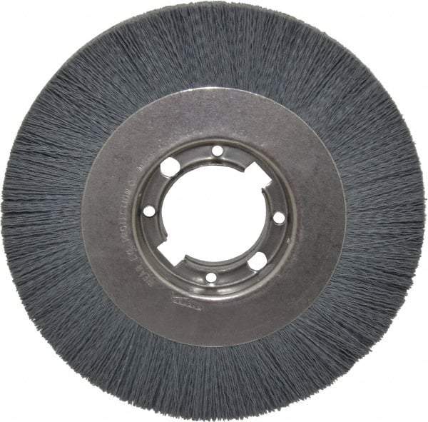 Osborn - 8" OD, 2" Arbor Hole, Crimped Nylon Wheel Brush - 7/8" Face Width, 1-1/2" Trim Length, 4,500 RPM - Exact Tool & Supply