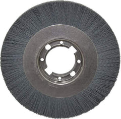 Osborn - 8" OD, 2" Arbor Hole, Crimped Nylon Wheel Brush - 7/8" Face Width, 1-1/2" Trim Length, 4,500 RPM - Exact Tool & Supply